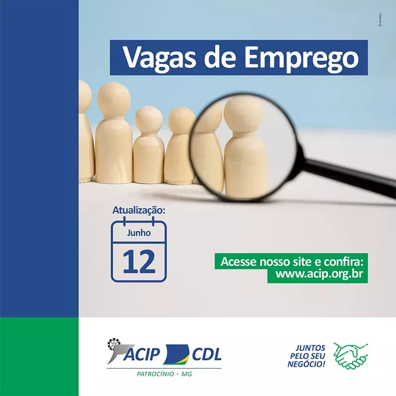 Balcão de empregos ACIP/CDL: Vagas atualizadas